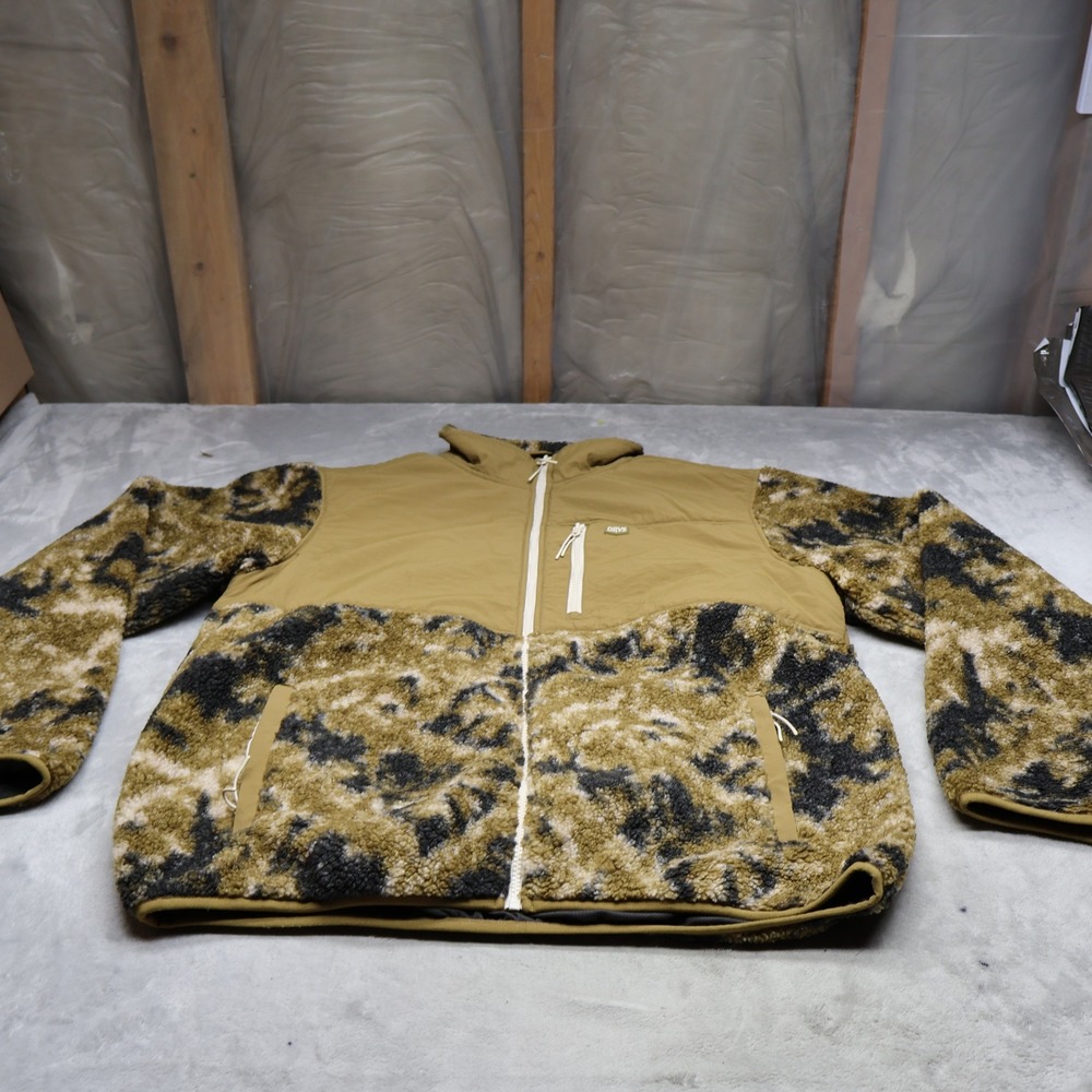 Dravus Jacket Mens XL Green Camo Condor Sherpa Fleece Full Zip Wind Rain Outdoor